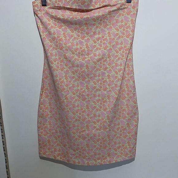 BP. Women's Ditsy Floral Strapless Micro Mini Tube Dress Pink Size S - Picture 1 of 10